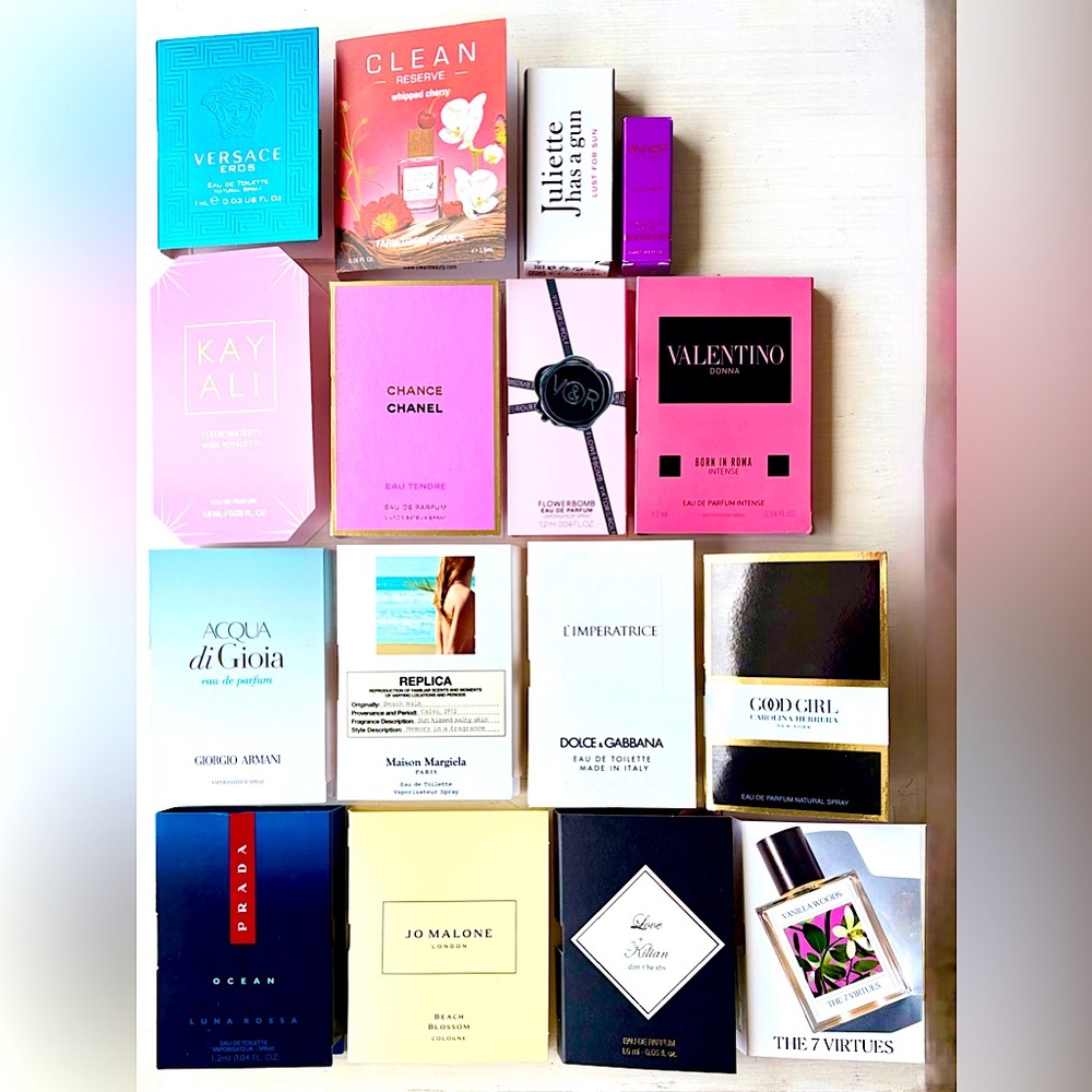 Bundle of Luxury Minis: Chanel Chance, Armani Aqua di Gio, Prada, Valentino, Etc